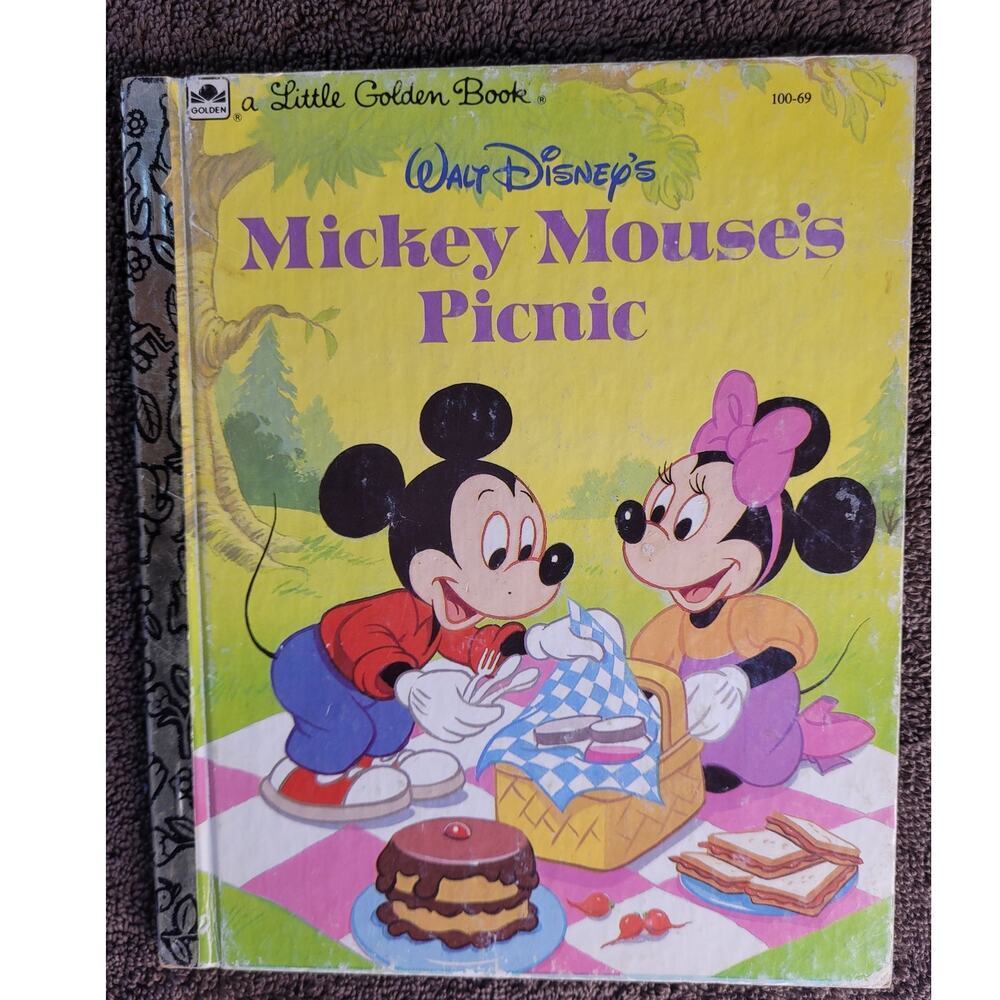 Mickey Mouse's Picnic‎ Children Story Book Vintage 1950